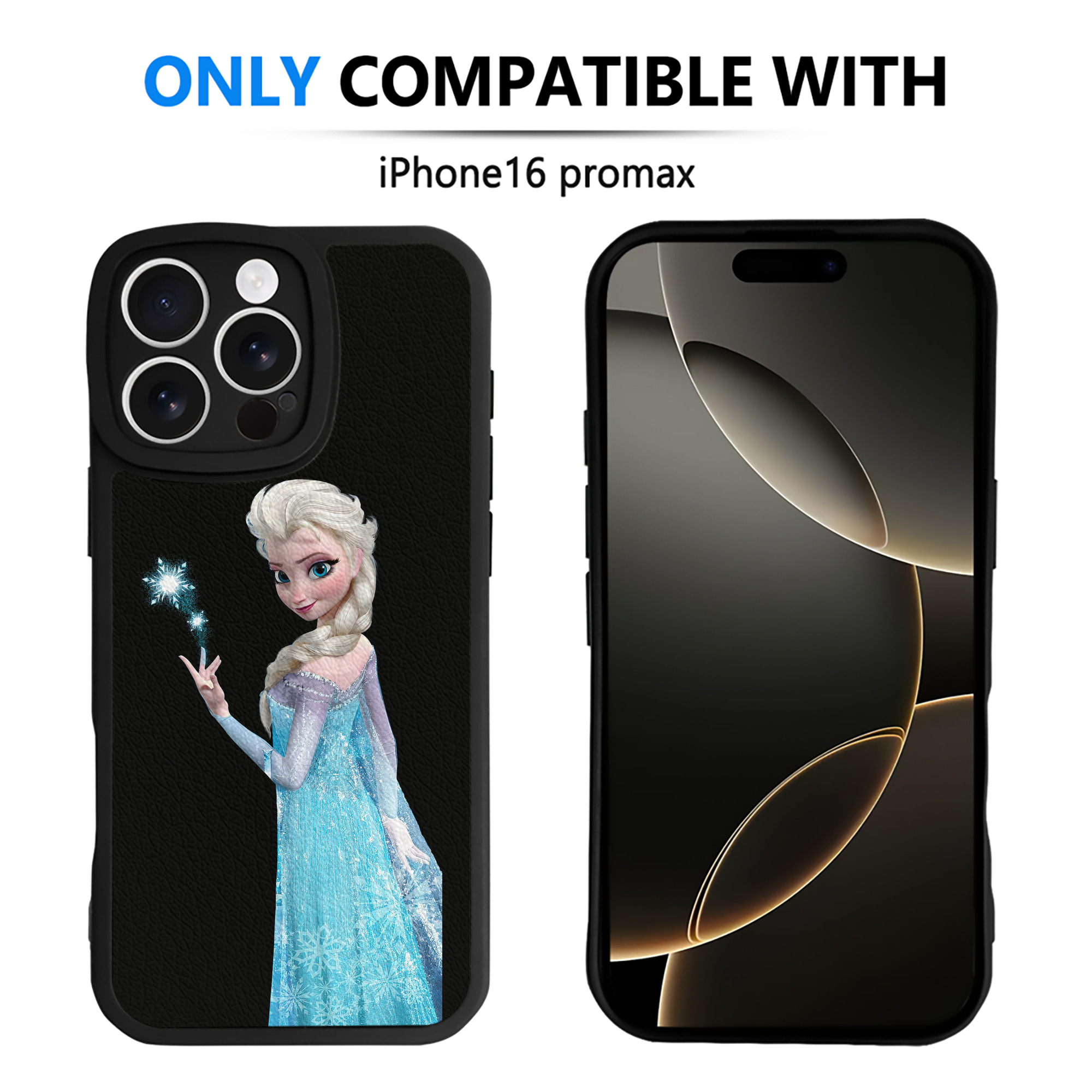 （画像用） アナと雪の女王 アンナ エルサ Frozen Anna Elsa 【iPhone 16シリーズ対応】シリコンスマホケース（レザー調） 材質：シリコン